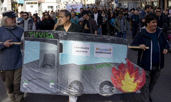 Manifestación de Tuvisa en Gasteiz.