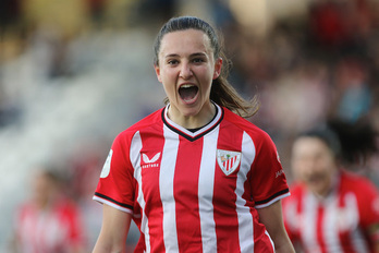 Amezaga celebra el gol de la victoria, que llegaba a un minuto del final.