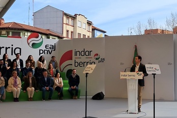 Pradales, durante su intervención en Barkaldo.