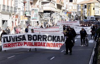 Manifestación celebrada este sábado en Gasteiz.