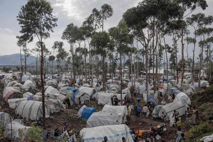 Campo de refugiados en la República Democrática del Congo.