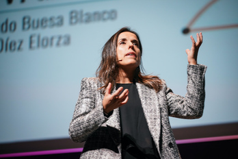 Sara Buesa, durante el acto.