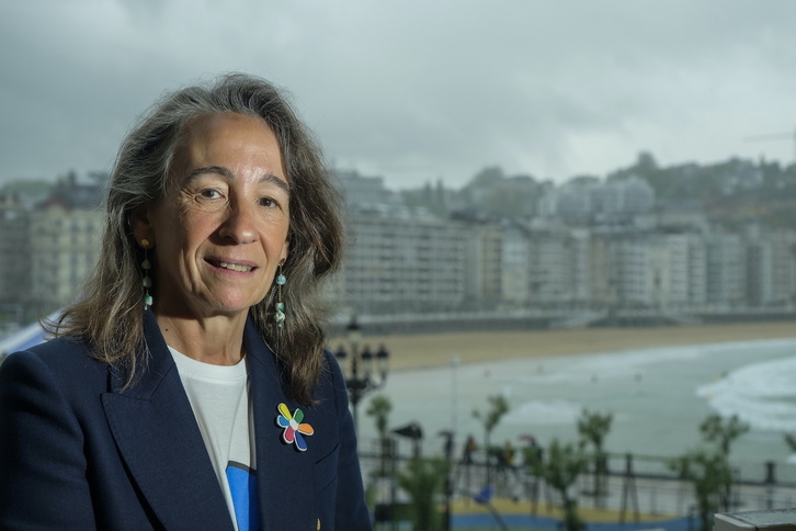 Marisol Garmendia, en el Ayuntamiento de Donostia, donde ha discurrido casi toda su carrera hasta la fecha.