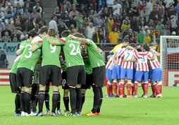 Athletic y Atlético se enfrentaron en la final de la Europa League de 2012 disputada en Bucarest.