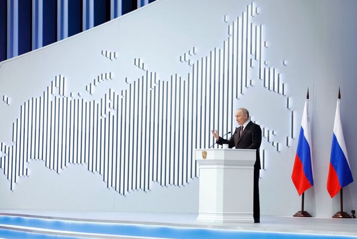 El presidente ruso, en el discurso sobre el estado de la nación ante el Parlamento.