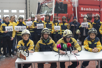 Los bomberos forestales de Nafarroa piden al Gobierno del herrialde que amplíe la contratación de sus plazas a todo el año.