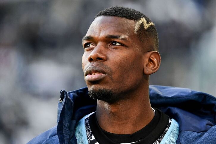 Paul Pogba, antes de un partido de la Serie A italiana. 