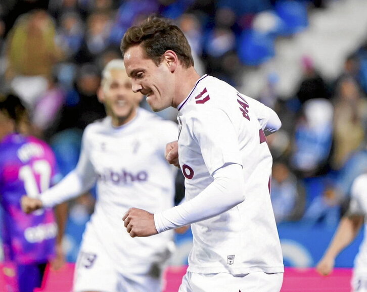 Bautista celebra el segundo gol del Eibar, 11º que marca el guipuzcoano esta temporada.