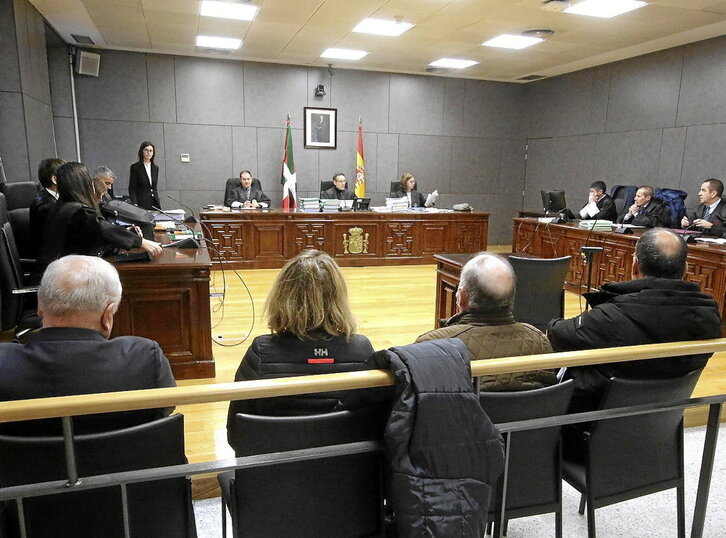 Imagen de la vista oral que se celebró el 9 de enero en la Audiencia de Bizkaia.