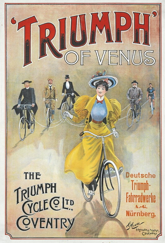 Cartel de Triumph Cycles.