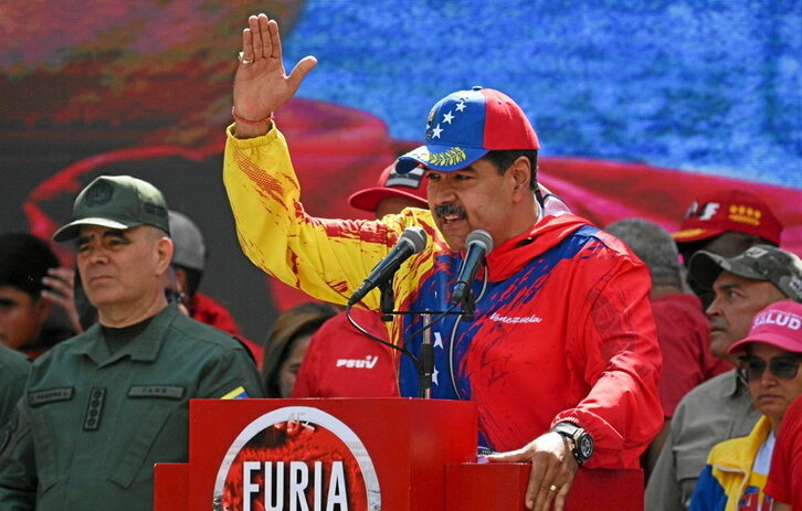 Nicolás Maduro habla a sus seguidores en un reciente acto en Caracas.