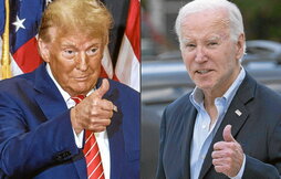 Combo de imágenes de Donald Trump y Joe Biden.