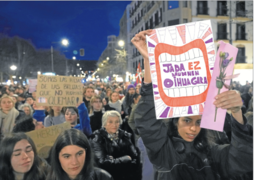 Manifestación del pasado 8M en Donostia.