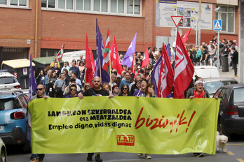 Manifestación para exigir una planificación integral para Ezkerraldea y Meatzaldea.