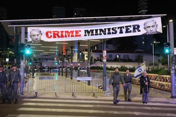 Manifestación en Tel Aviv contra el Gobierno israelí.