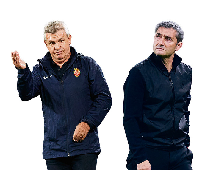 Aguirre, técnico del Mallorca y Ernesto Valverde, técnico del Athletic.