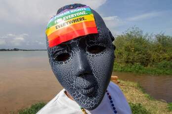 Imagen de archivo de una movilización en Uganda en favor de los derechos de las personas LGTBI.