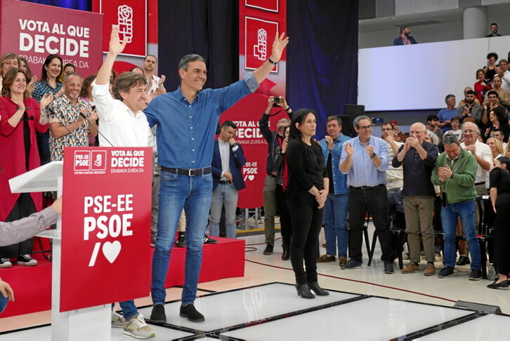 Sánchez y Andueza, en su arranque de campaña.