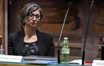  Francesca Albanese, durante la presentación de su primer informe sobre Palestina en Roma. 