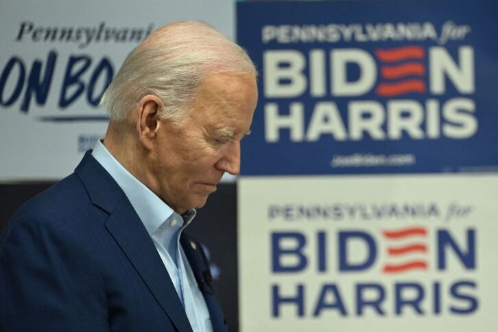 Joe Biden, el pasado domingo en un acto electoral.