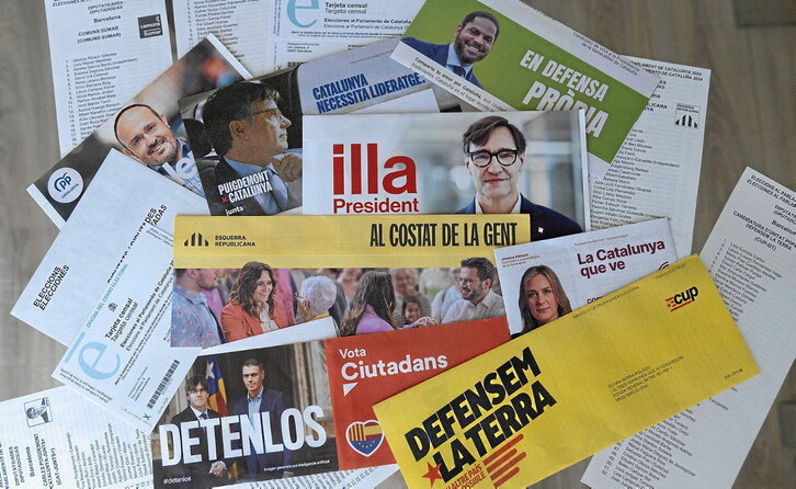 Papeletas electorales para las próximas elecciones catalanas del día 12.
