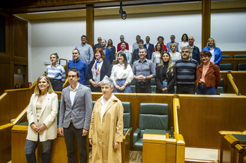 El grupo de la izquierda independentista, junto por primera vez en la Cámara.