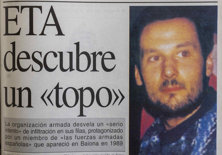 «ETA descubre un 'topo'» fue el titular principal de 'Egin'. 