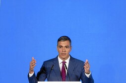 El presidente del Gobierno español, Pedro Sánchez, durante su intervención en el foro CREO.