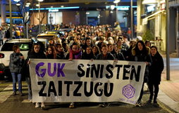 Manifestación feminista en apoyo a la denunciante en diciembre pasado.