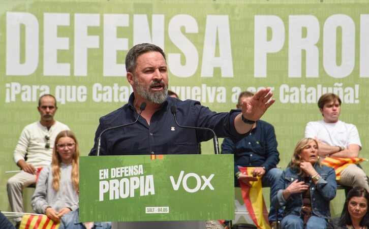 Mitin de Vox en la pasada campaña catalana.