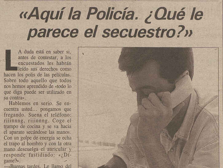 Reproducción de la noticia publicada en 'Egin' el 28 de mayo de 1995.