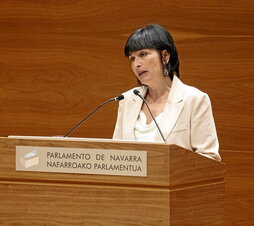 Laura Aznal, durante su intervención .