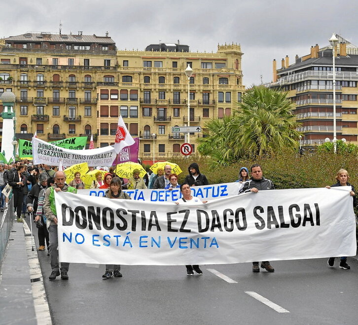 Joan den asteburuan Donostian izandako manifestazioa.