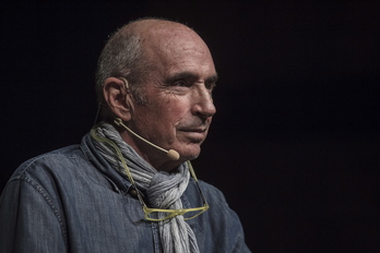 Lluís Llach, en un acto de la ANC en Bilbo en 2019.