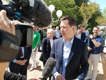 François-Xavier Bellamy était à Anglet en fin de matinée.