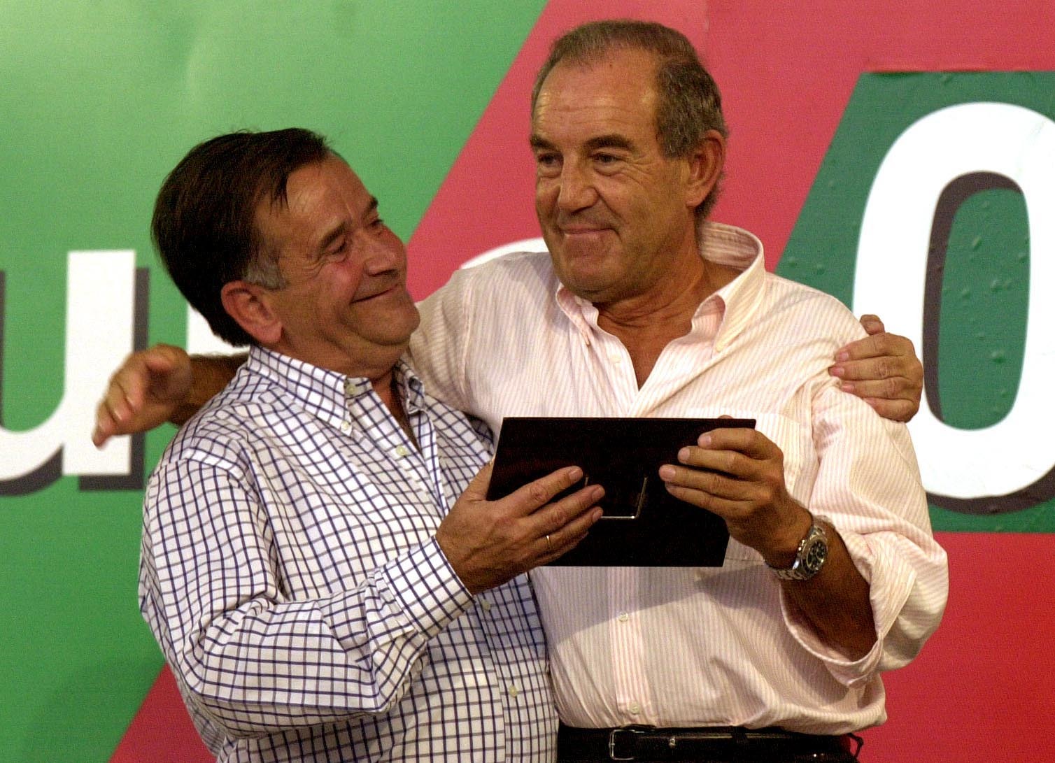 Manuel Ibarrondo y Carlos Garaikoetxea fueron los impulsores de la creaci&oacute;n del nuevo partido. (Juanan RUIZ / FOKU) 