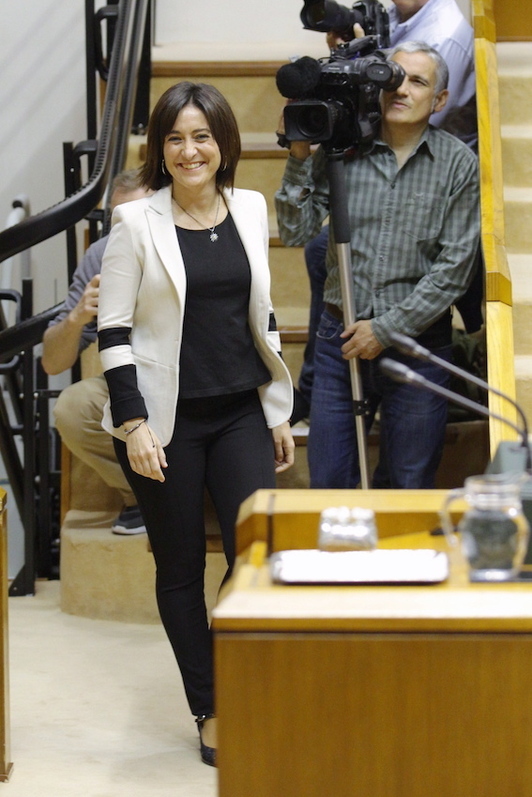 Idurre Bideguren, en su primera elección como senadora autonómica en mayo de 2019.