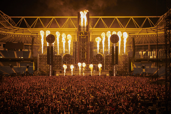 Imagen del concierto de Rammstein en Anoeta.