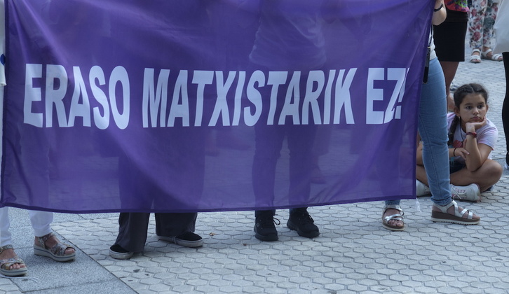 Imagen de archivo de una protesta contra la violencia machista.