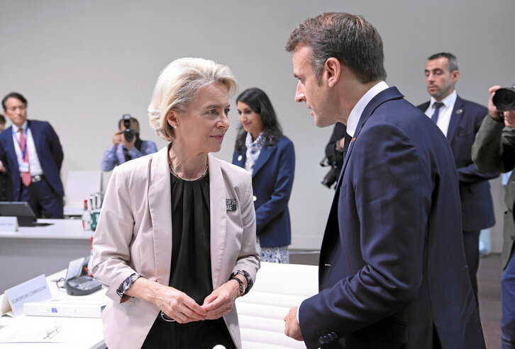 Imagen de archivo de Ursula Von der Leyen y Emmanuel Macron.