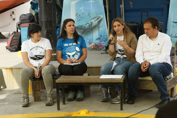Charla de Greenpeace sobre la situación de los océanos y la pesca artesanal.