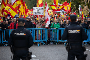 Una protesta contra la amnistía alentada por el PP en Madrid.