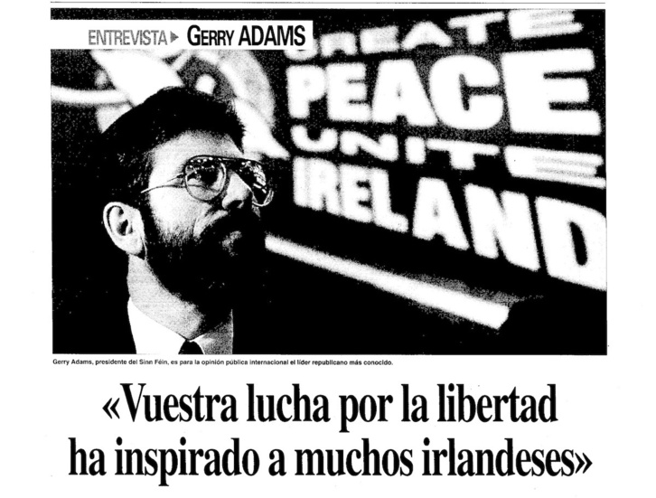 Entrevista con Gerry Adams publicada en 1996 por ‘Egin’.