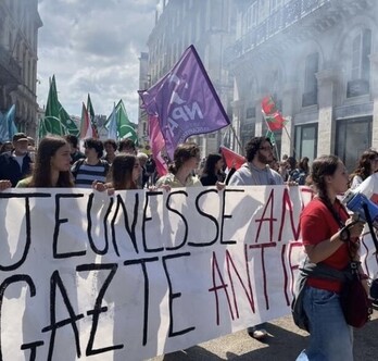 Samedi 15 juin, les Jeunes du Front Populaire du Pays Basque ont fait leur première apparition durant la manifestation antifasciste à Bayonne. 
