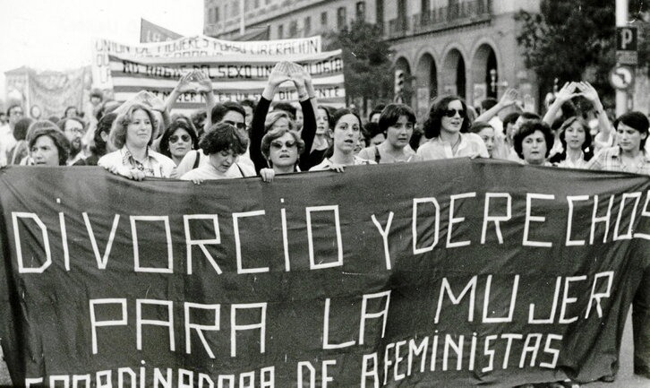Manifestación por el divorcio el 22 de junio de 1978 (Zaragoza).