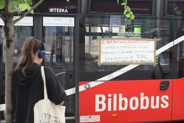 La huelga en Bilbobus comenzó el 9 de abril.