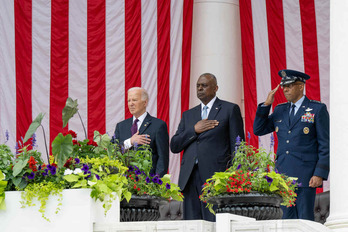 Biden, en un acto celebrado en el cementerio militar de Arlington.