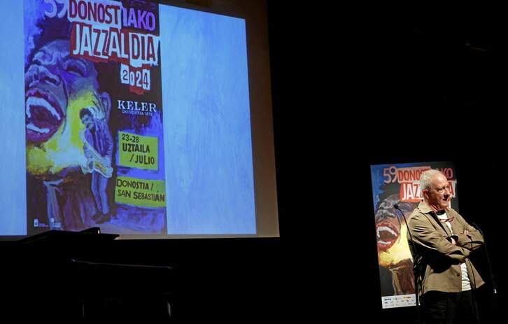 Miguel Martín ayer, en la presentación de la edición 59ª de Jazzaldia.