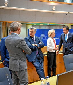 Líderes de la UE en una cumbre en Bruselas.