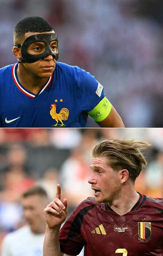 Mbappé y De Bruyne, los dos jugadores franquicia de Francia y Bélgica que deben marcar las diferencias.